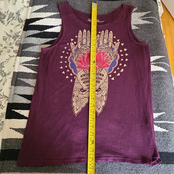 Lucky Brand Sz M Purple Yoga Tank Top - Picture 5 of 5